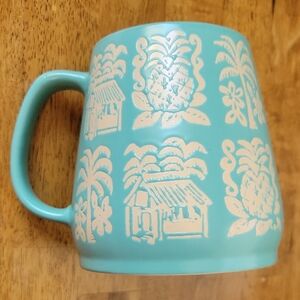 Opalhouse Turquoise Oversized Tiki Mug with Tropical Design